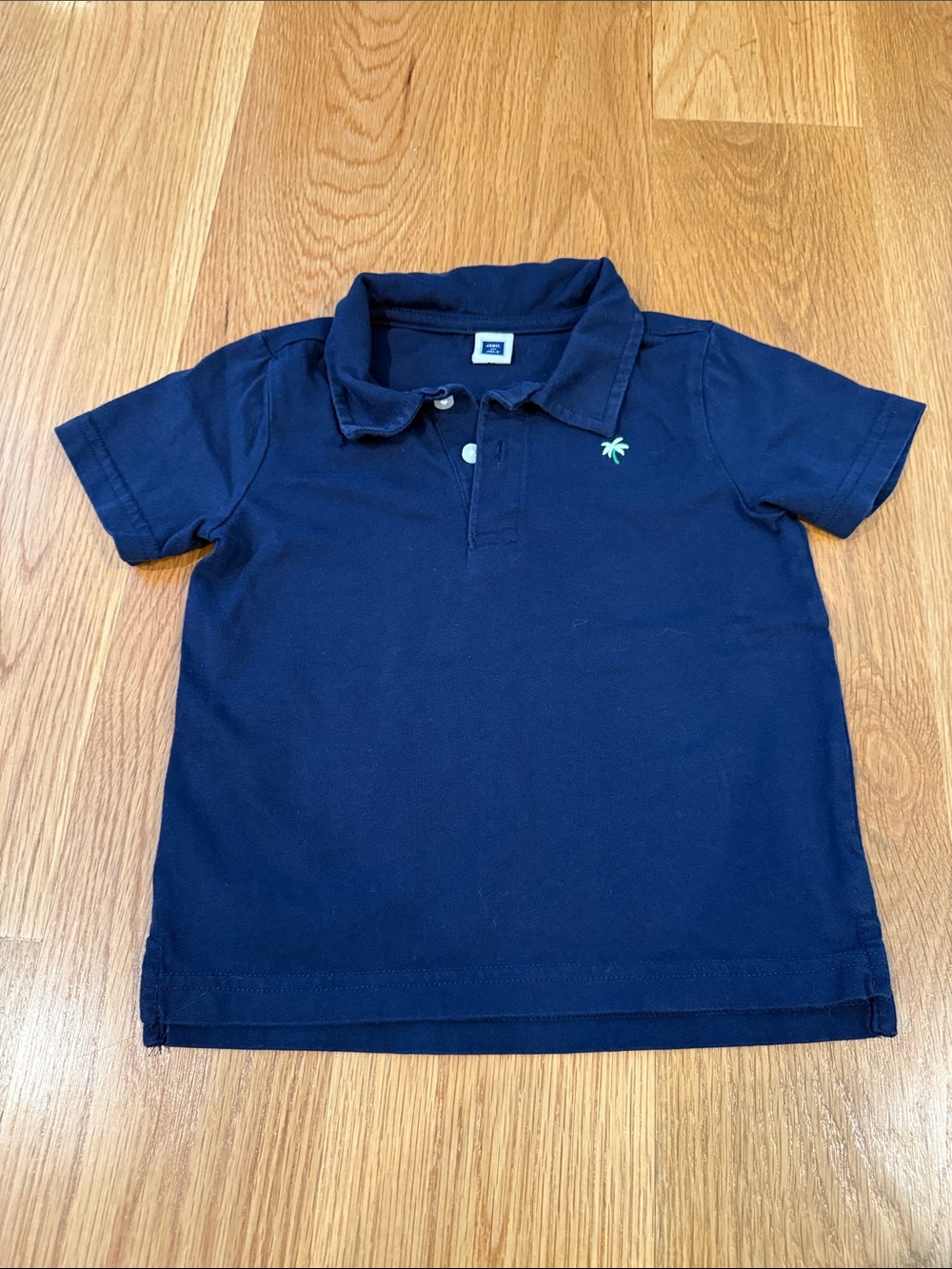 Janie and Jack Navy Polo with Palm Embroidery